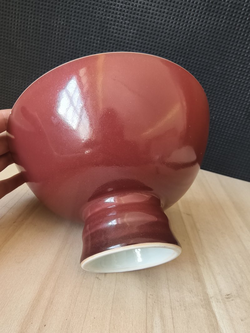 A copper red glazed porcelain 'Stemcup' - 图6