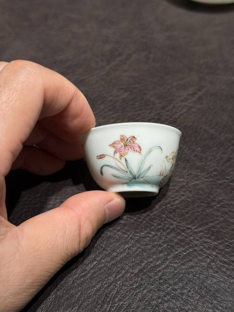 清乾隆 粉彩花鸟纹茶具一套25件 - 图108