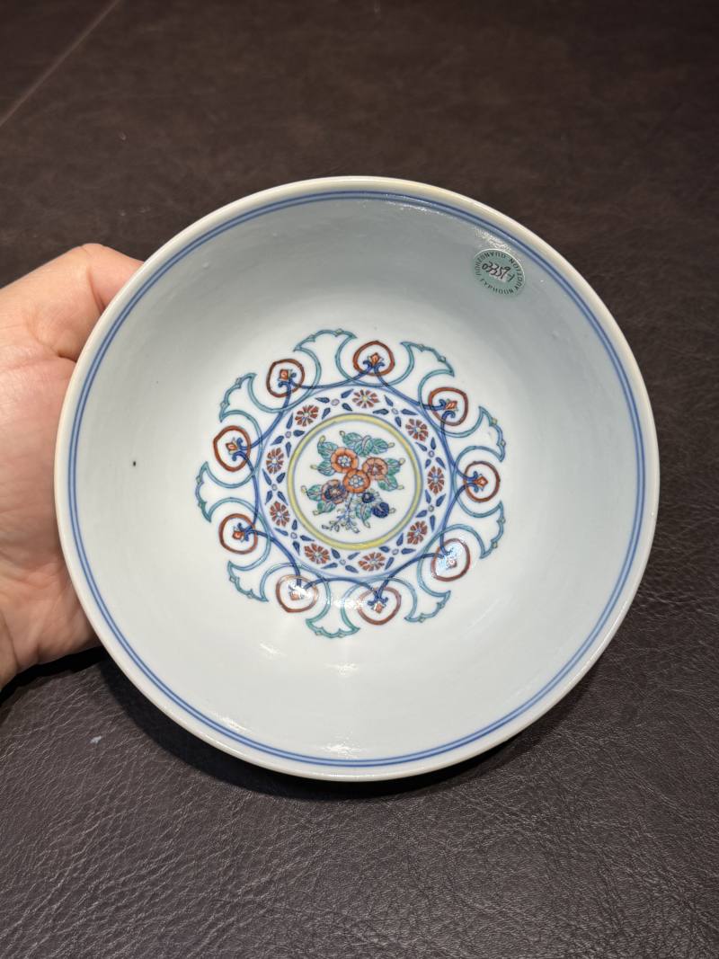 清道光 斗彩簇菊纹碗 - 图9