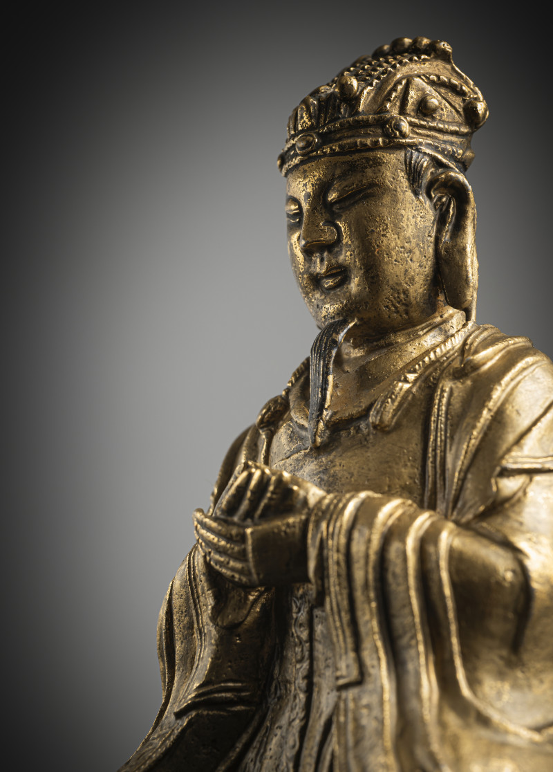 A BRONZE FIGURE OF A DIGNITARY - 图4