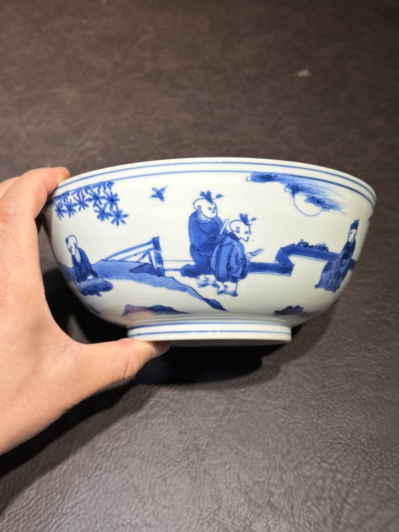 明嘉靖 青花婴戏图碗 - 图6