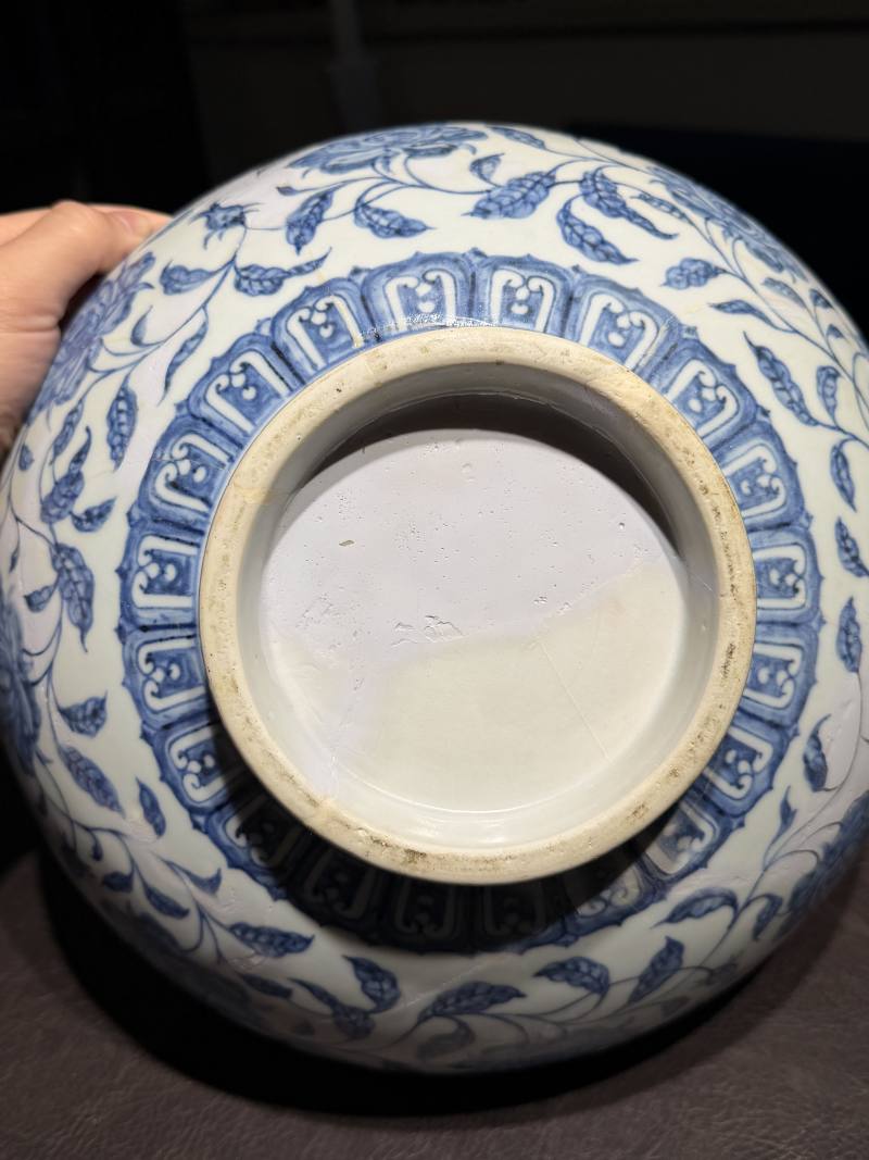 明宣德 青花缠枝牡丹纹碗 - 图13