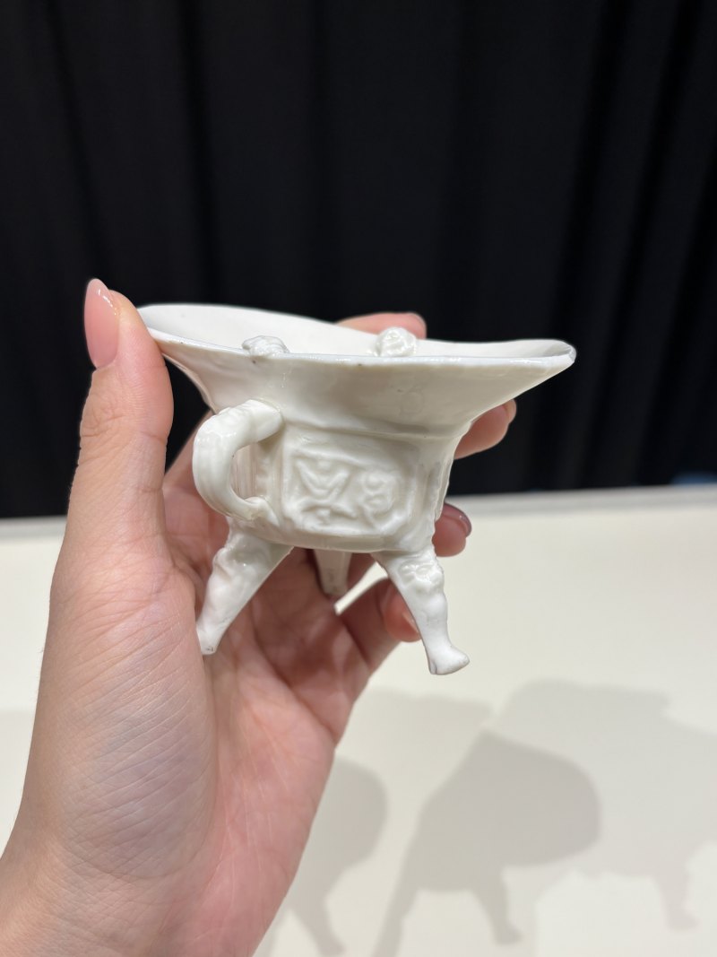 清早期 德化白釉爵杯 - 图5