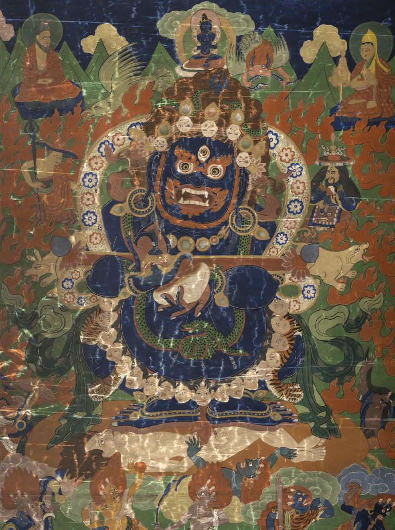 A large thangka depicting Panjaranata Mahakala - 图2