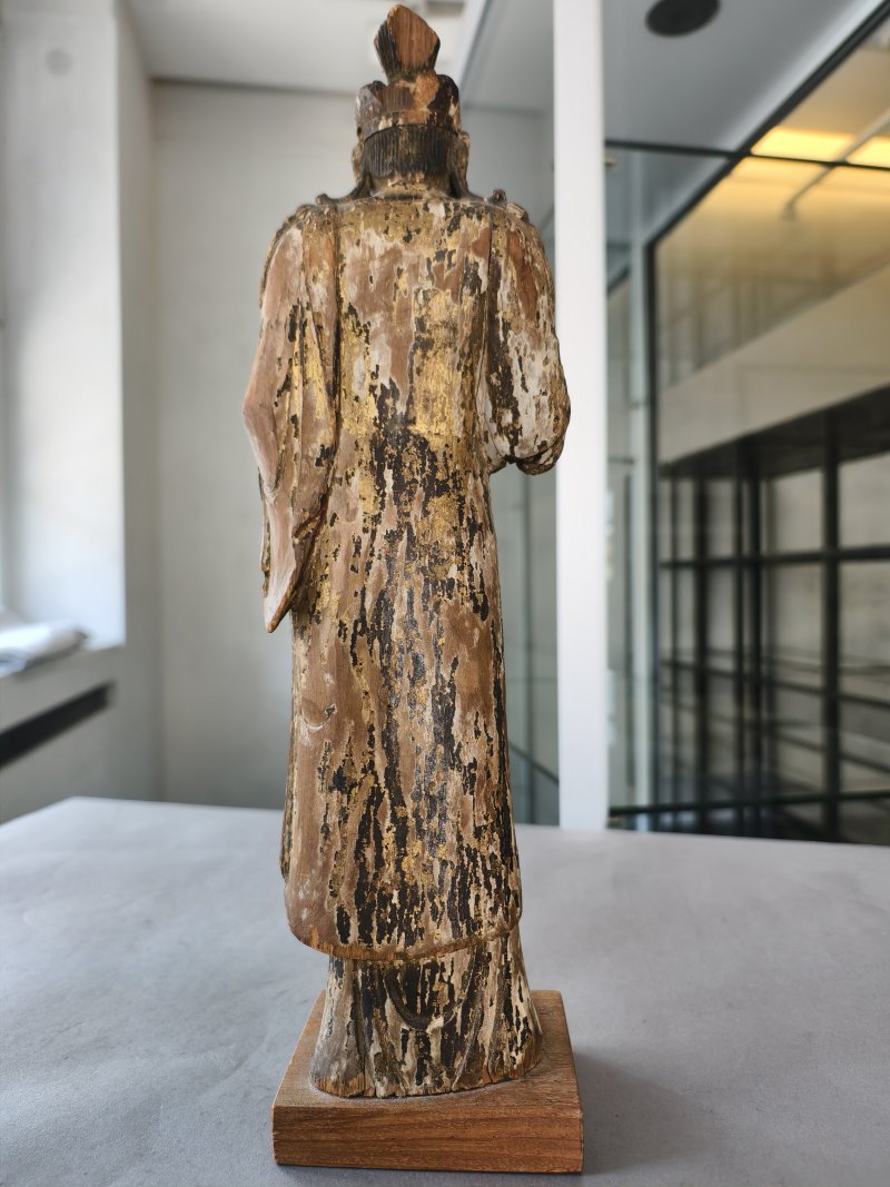 TWO WOOD FIGURES OF BODHISATTVAS - 图15