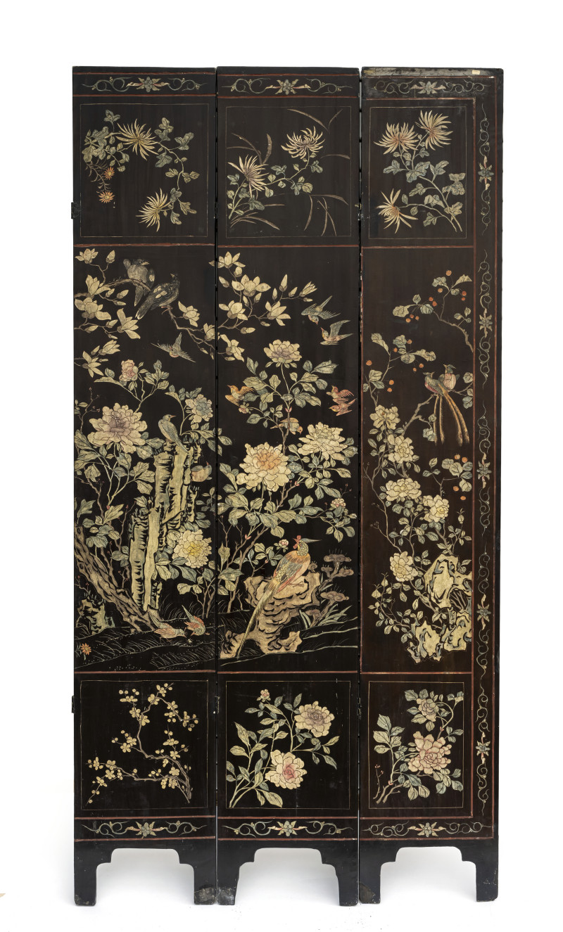 A large twelve-panel coromandel lacquer screen - 图16