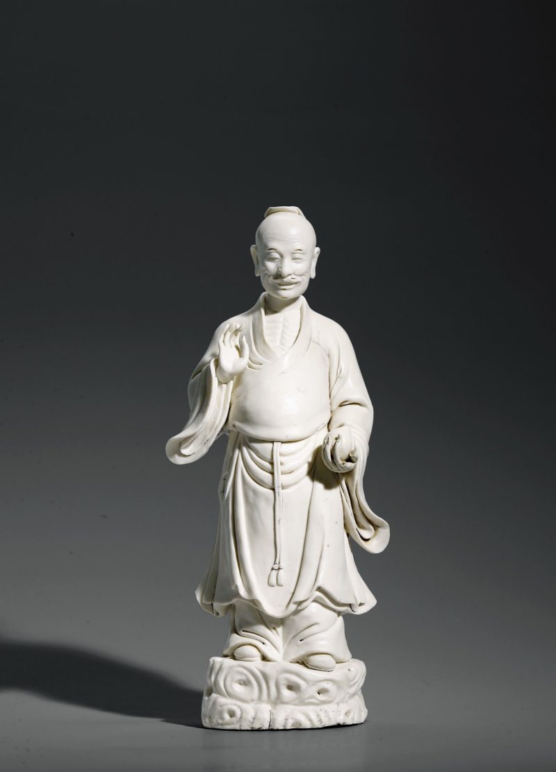 明·德化窑东方朔立像