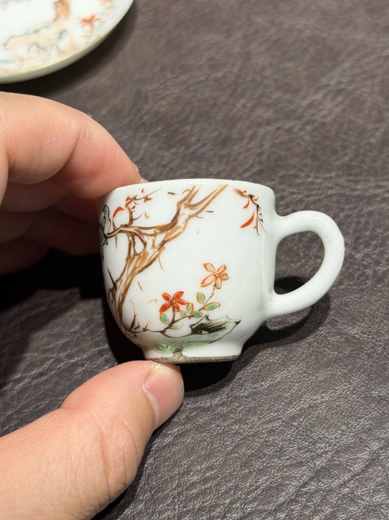 清乾隆 粉彩花鸟纹茶具一套25件 - 图75