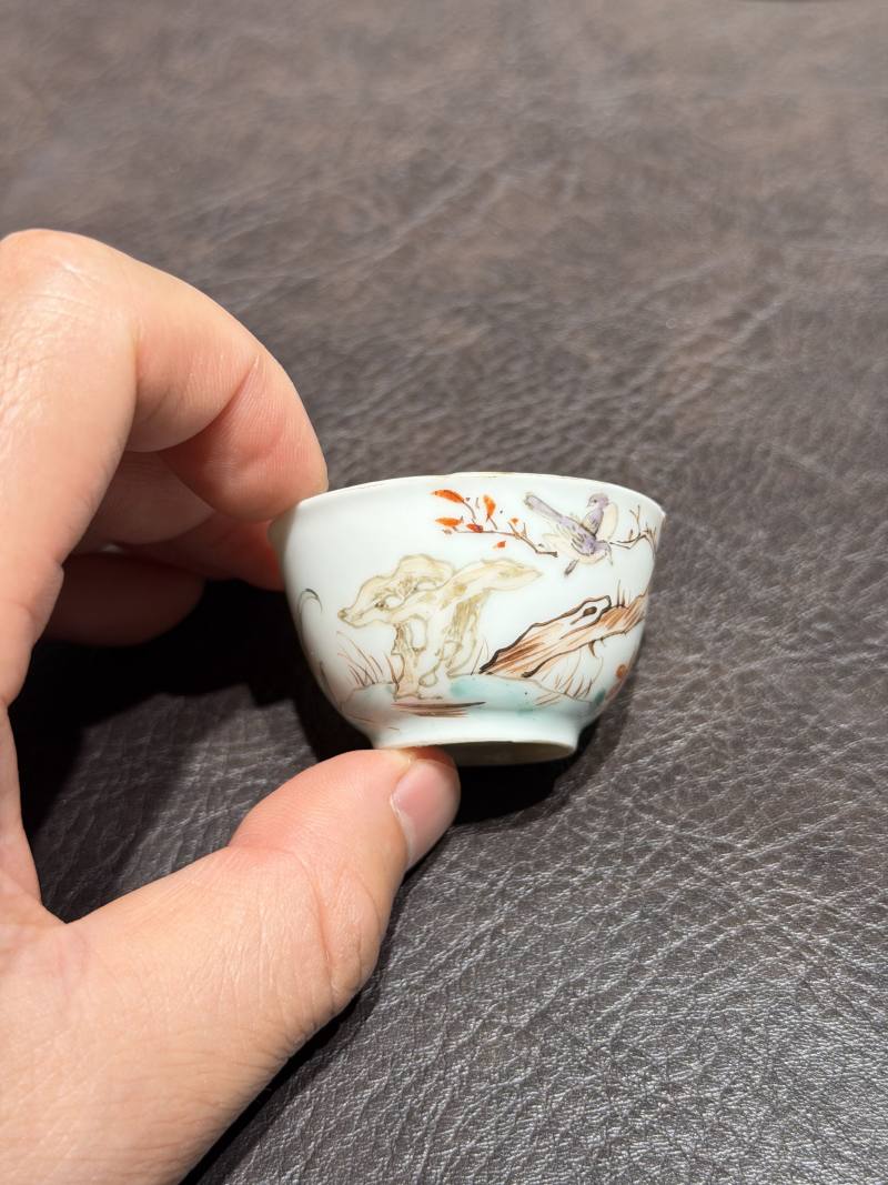 清乾隆 粉彩花鸟纹茶具一套25件 - 图109