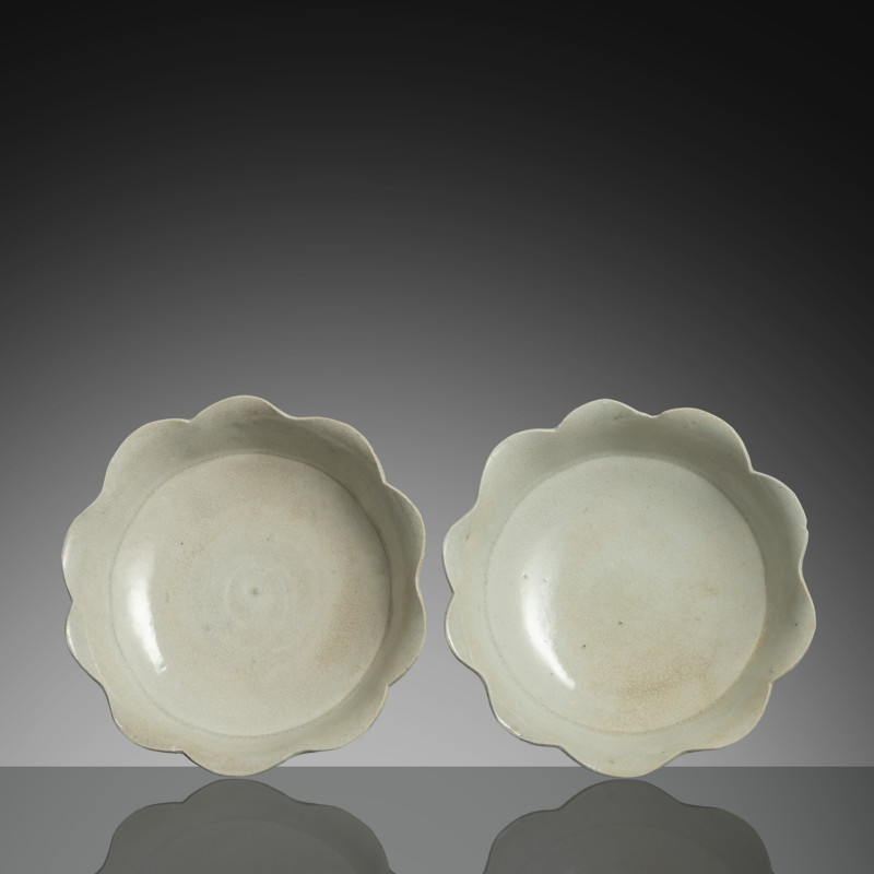 A pair of floriform 'Qingbai' ware dishes