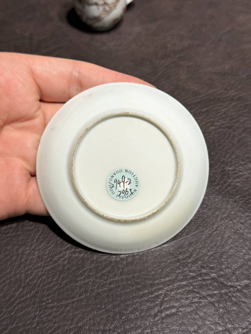 清乾隆 粉彩花鸟纹茶具一套25件 - 图9