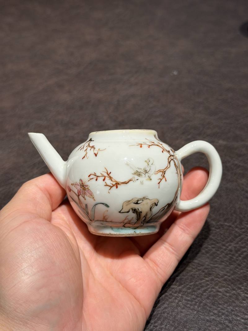 清乾隆 粉彩花鸟纹茶具一套25件 - 图42