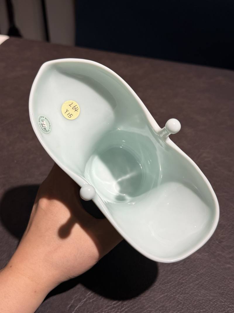 清道光 仿青铜白釉爵杯 - 图10