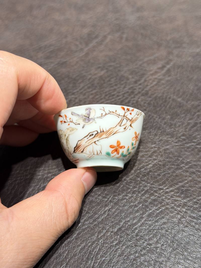 清乾隆 粉彩花鸟纹茶具一套25件 - 图110
