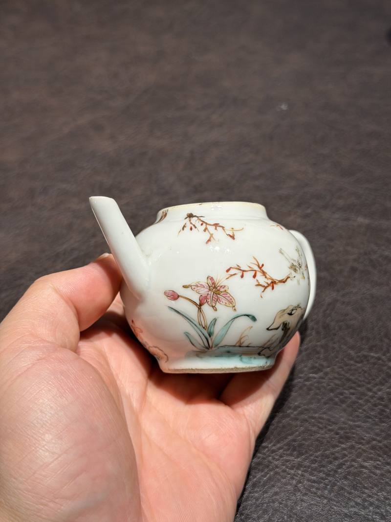 清乾隆 粉彩花鸟纹茶具一套25件 - 图43