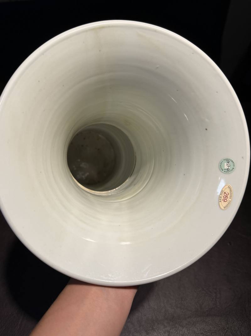 清康熙 青花山水人物故事图花觚 - 图18