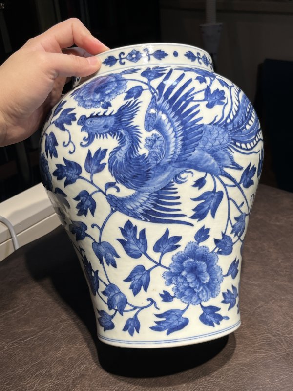 清道光 青花缠枝莲纹盖罐一对 - 图15