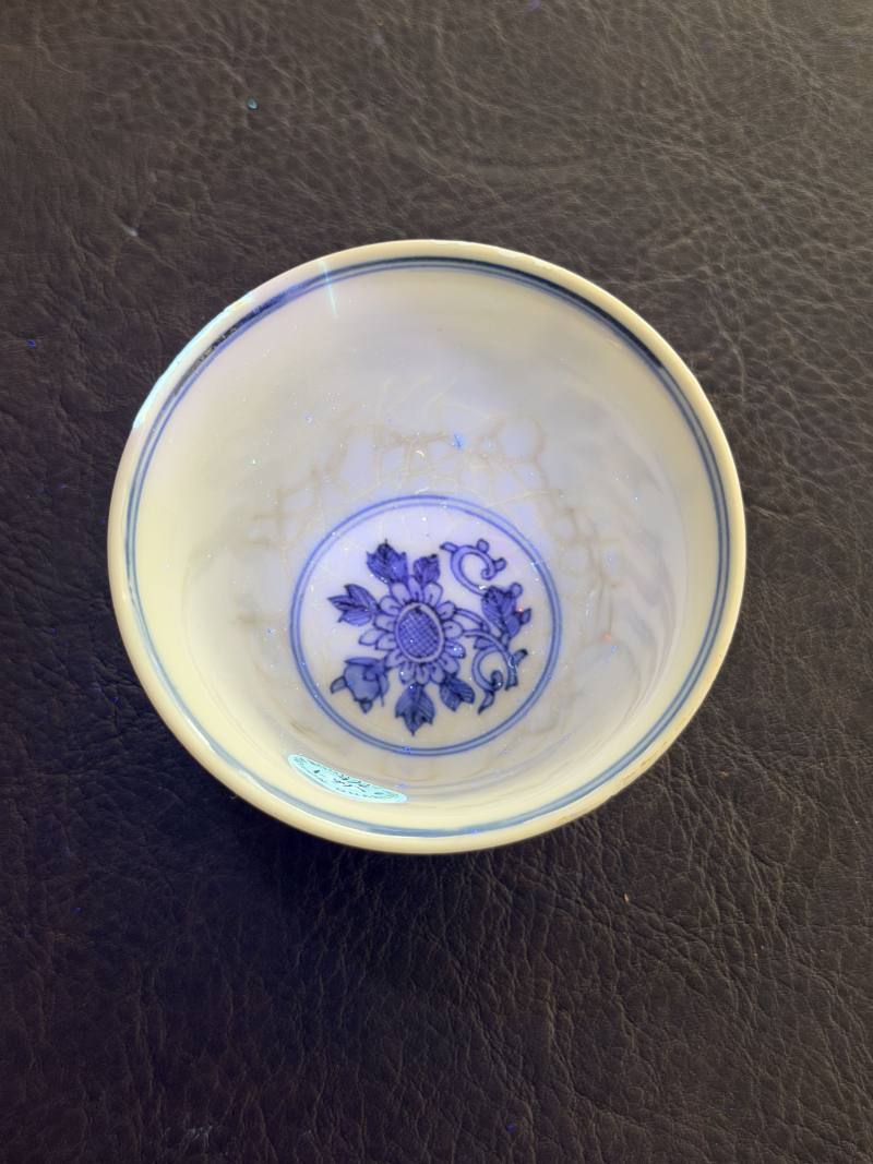 清康熙 青花清供图茶杯（一组六件） - 图52