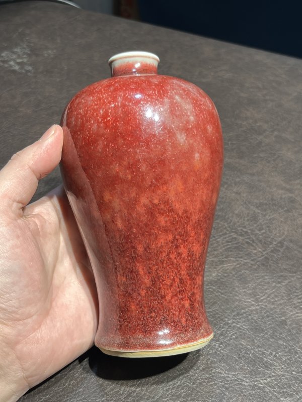清康熙 郎窑红釉梅瓶 - 图7