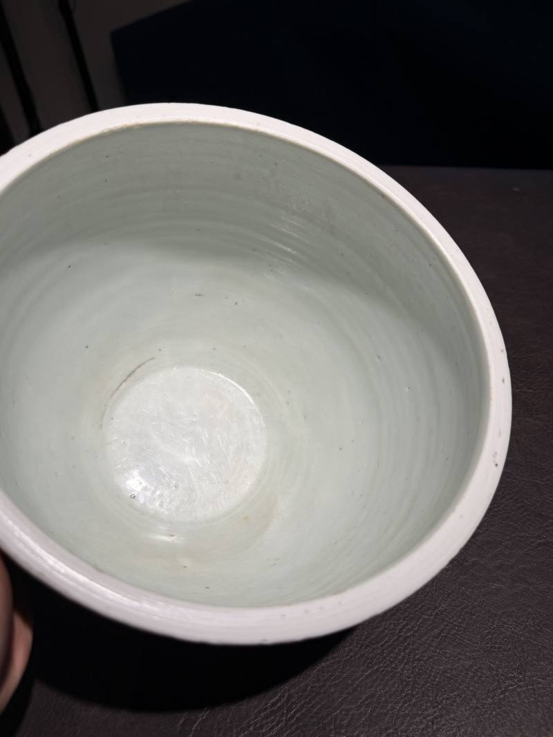 明崇祯 青花“佛手荷花”诗文卷缸 - 图18