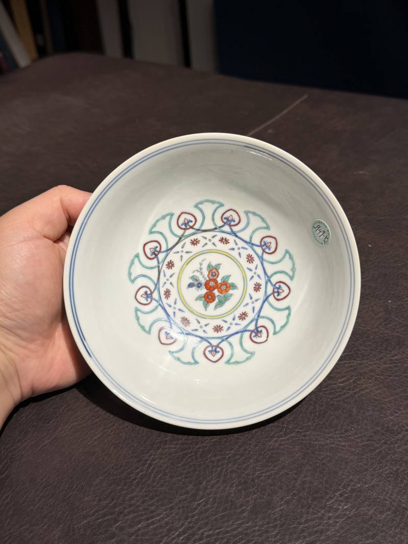 清道光 斗彩贯套花纹碗 - 图7