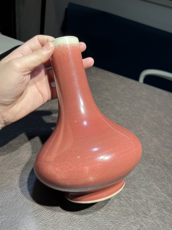 清乾隆 霁红釉荸荠瓶 - 图9