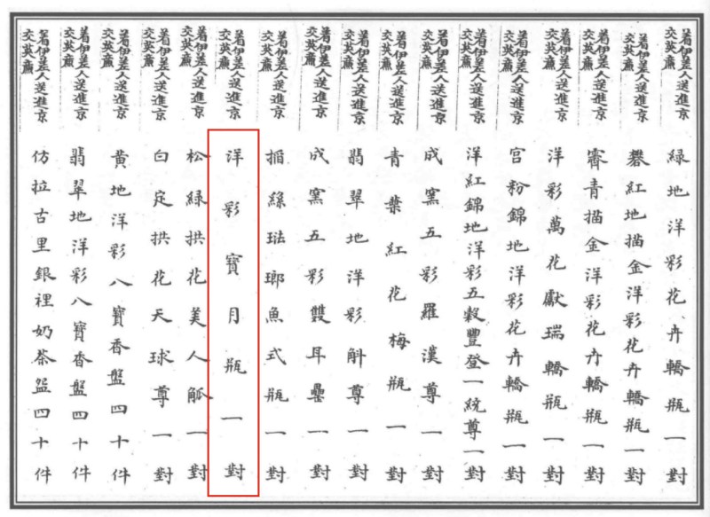 清乾隆 松绿地洋彩瑞莲纹抱月瓶 - 图19