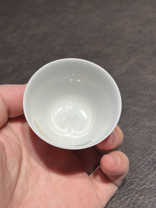清康熙 珊瑚红釉酒圆 - 图10