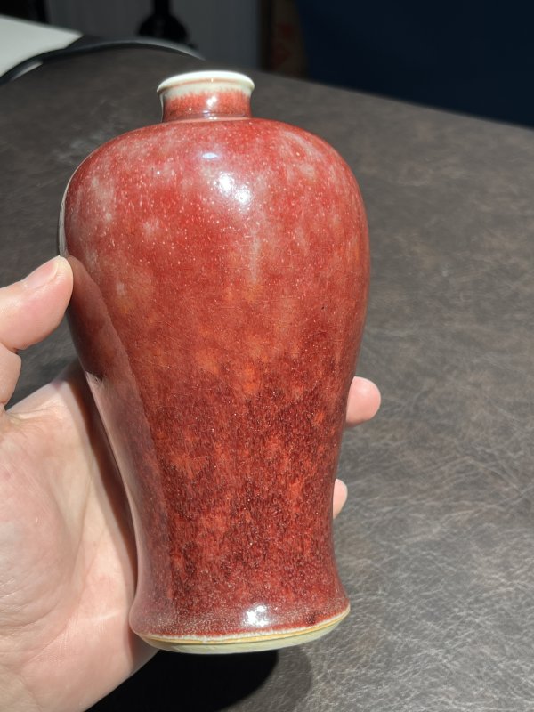 清康熙 郎窑红釉梅瓶 - 图8