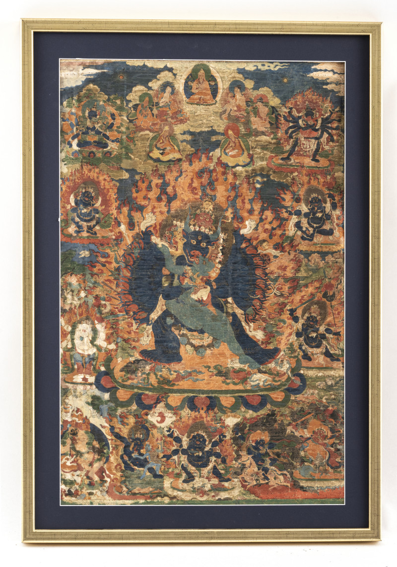A THANGKA DEPICTING MAHAVAJRABHAIRAVA - 图2