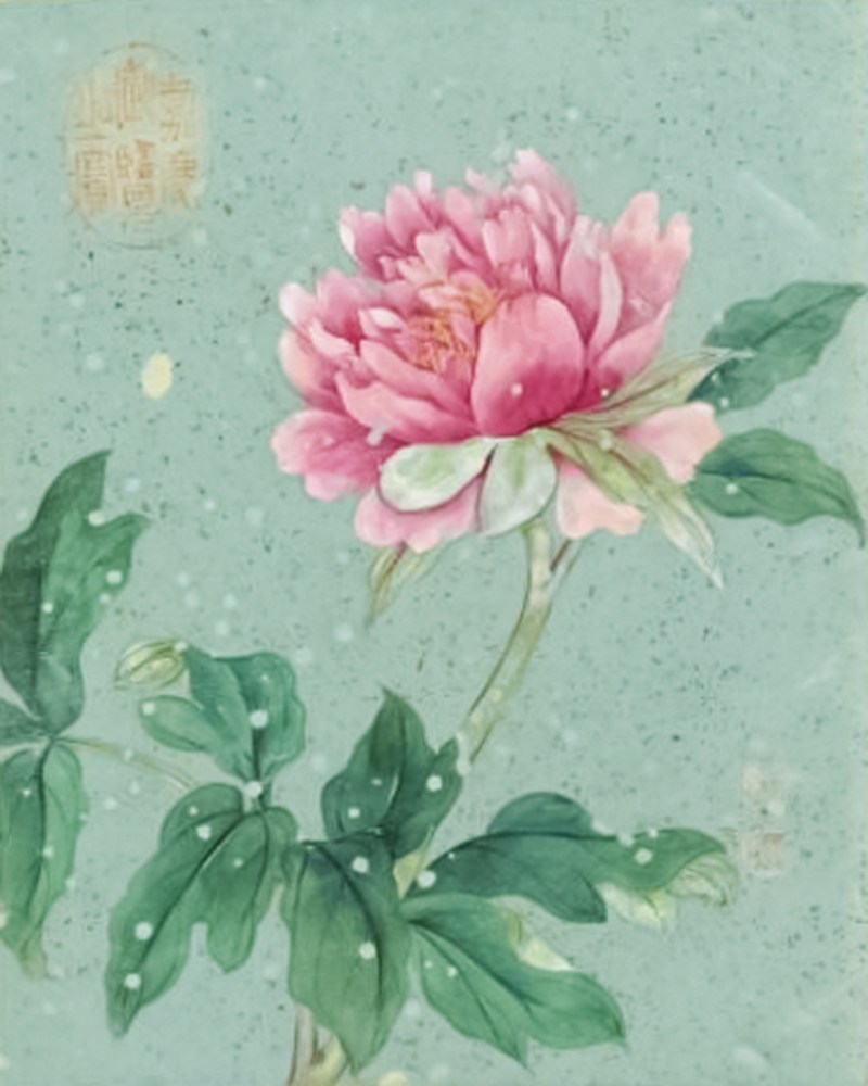 清康熙 铜胎珐琅彩锦地纹开光花卉纹茶圆 - 图6