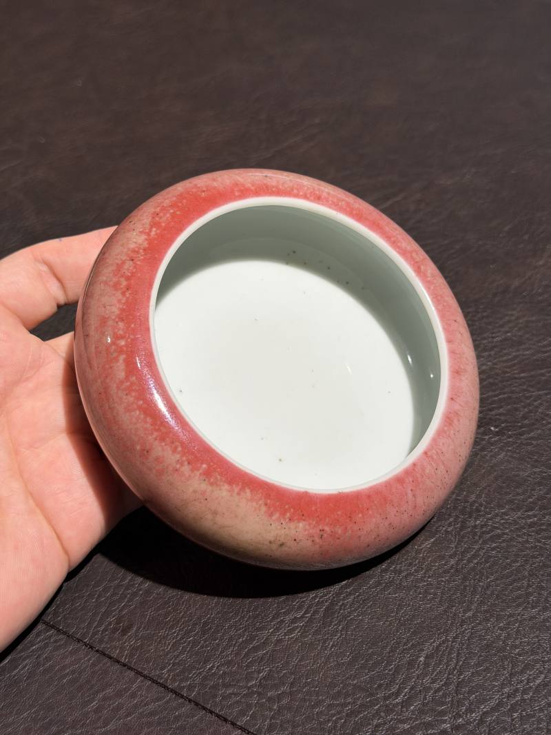 清康熙 豇豆红釉镗锣洗 - 图8