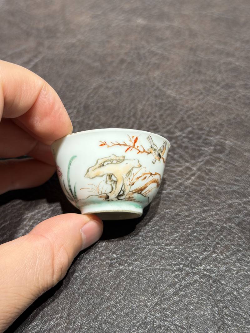 清乾隆 粉彩花鸟纹茶具一套25件 - 图130