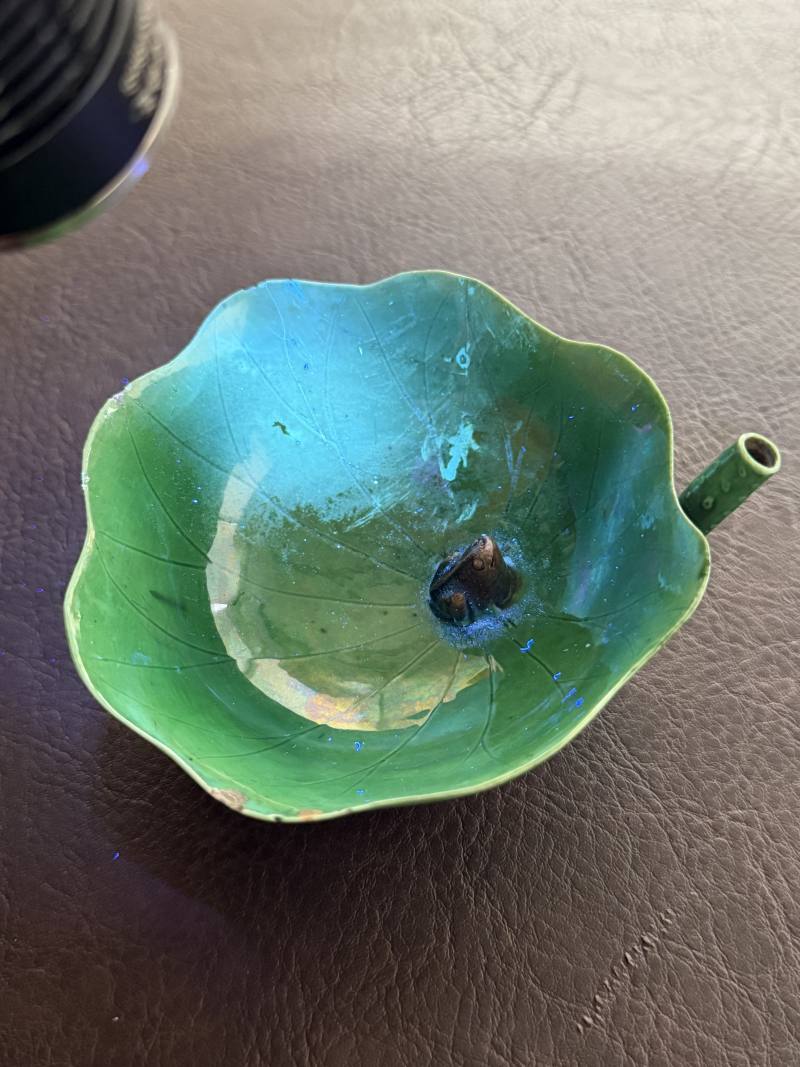清康熙 绿釉荷叶秋操杯一对 - 图18