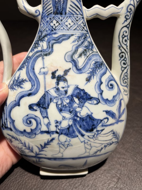 元 青花“元杂剧人物”执壶 - 图8