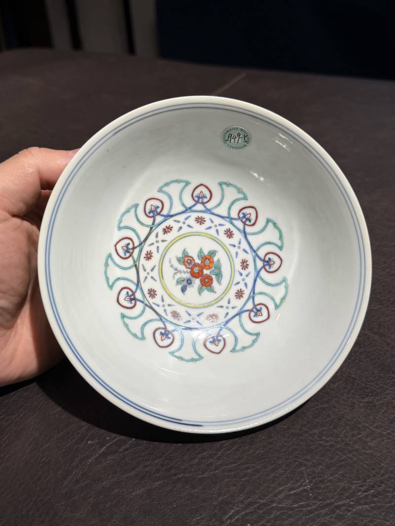 清道光 斗彩贯套花纹碗 - 图8