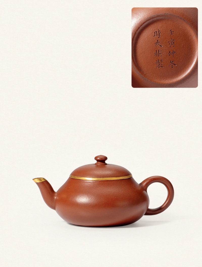 清中期·时大彬制款朱泥梨式壶