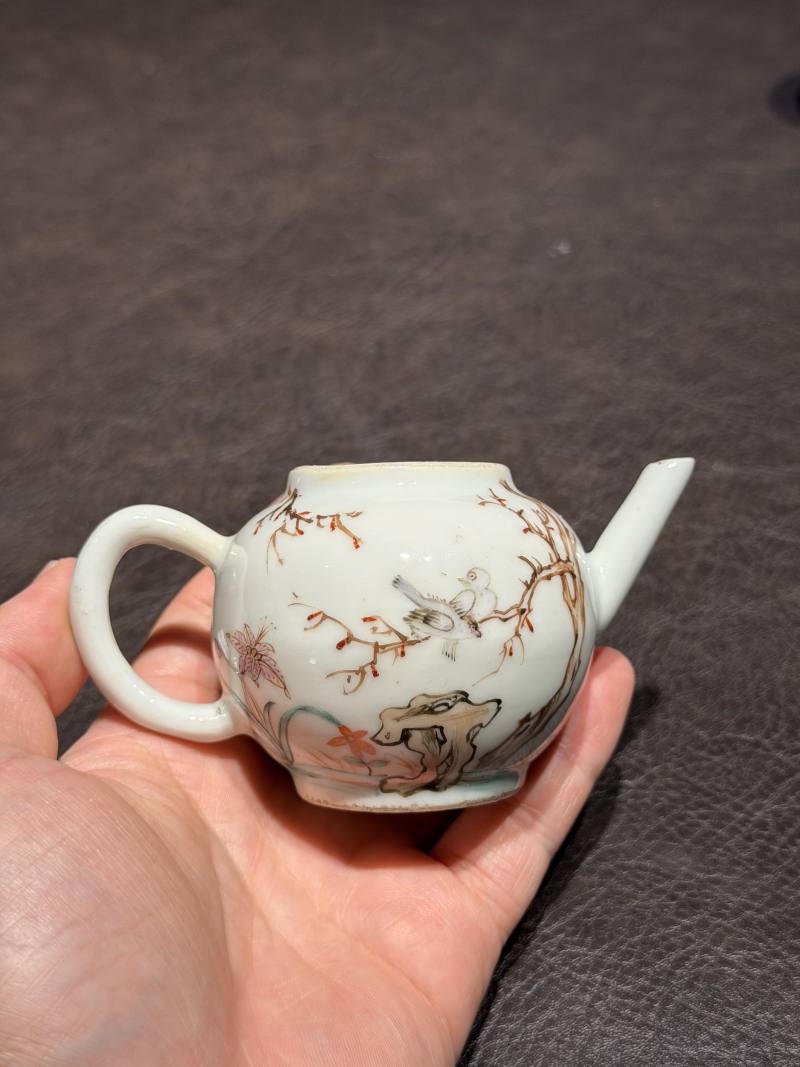 清乾隆 粉彩花鸟纹茶具一套25件 - 图46