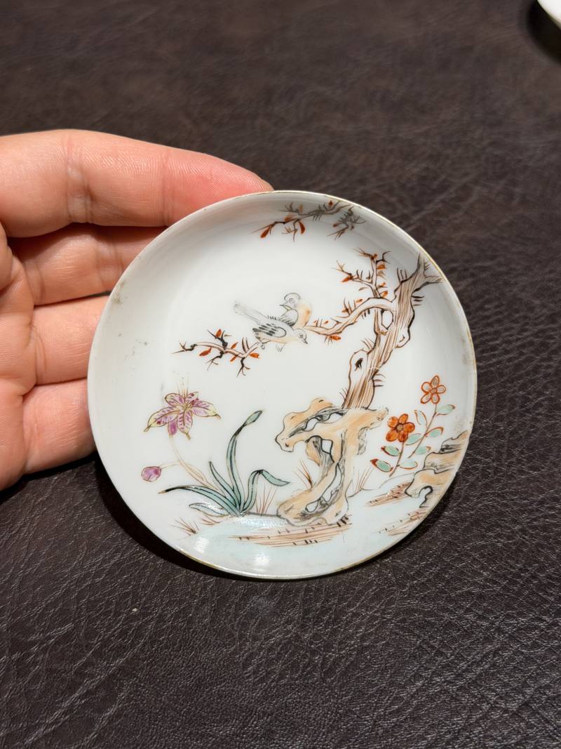 清乾隆 粉彩花鸟纹茶具一套25件 - 图113