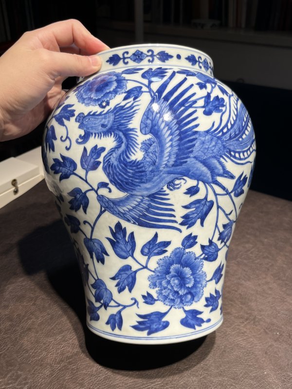 清道光 青花缠枝莲纹盖罐一对 - 图18