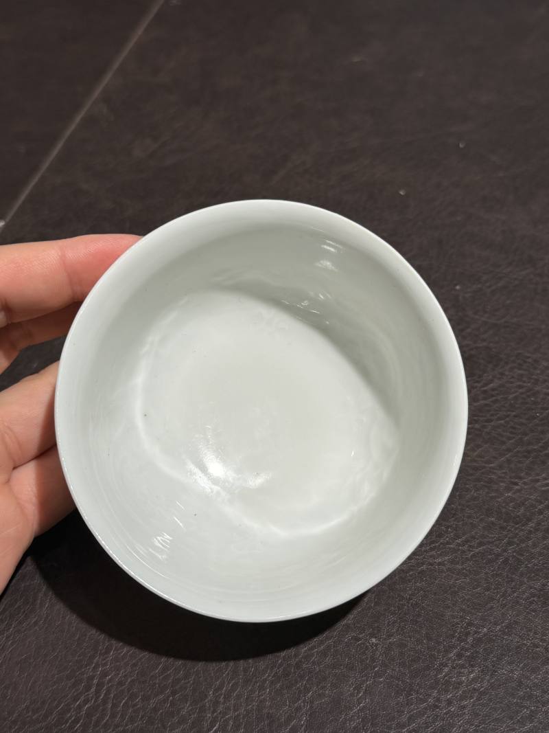 明永乐 甜白釉模印龙纹茶盅 - 图9