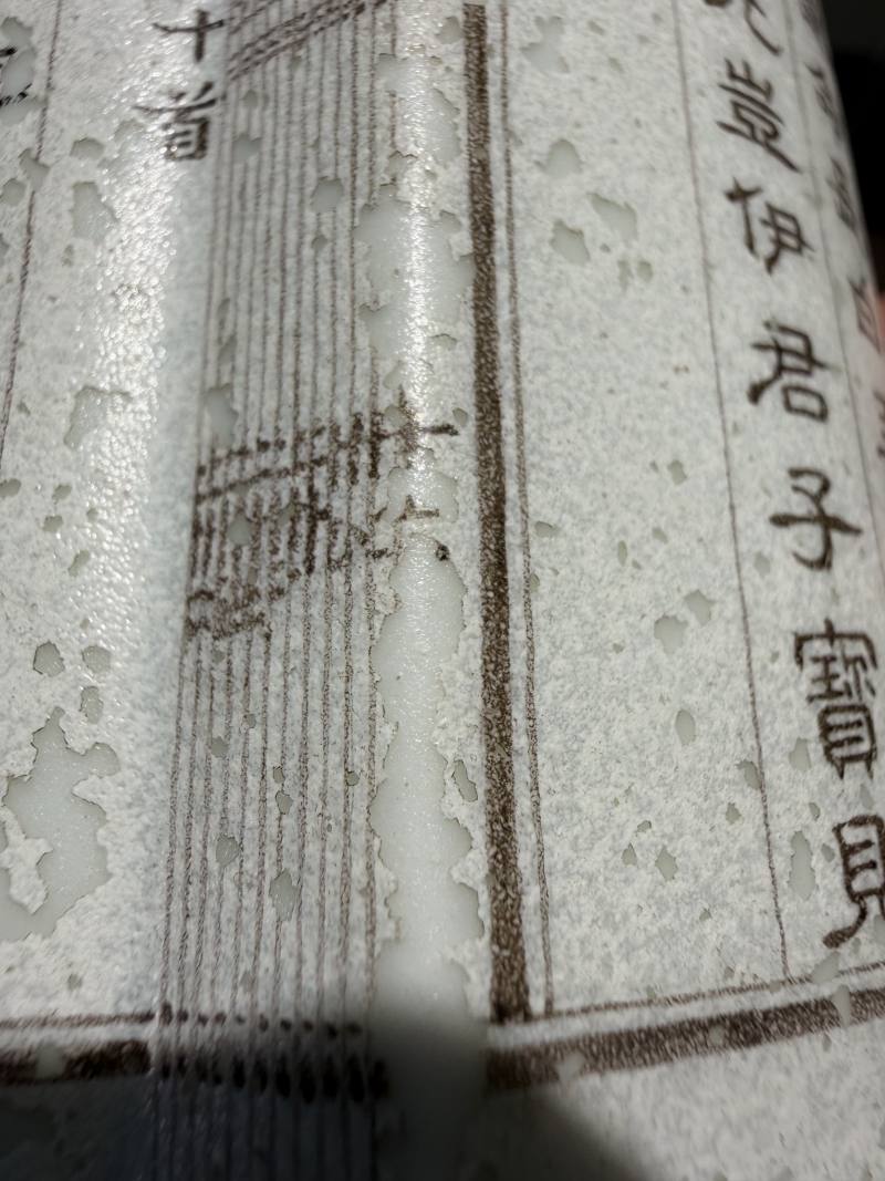 清乾隆 墨彩唐英制仿生「陶诗集」卷书笔筒 - 图31