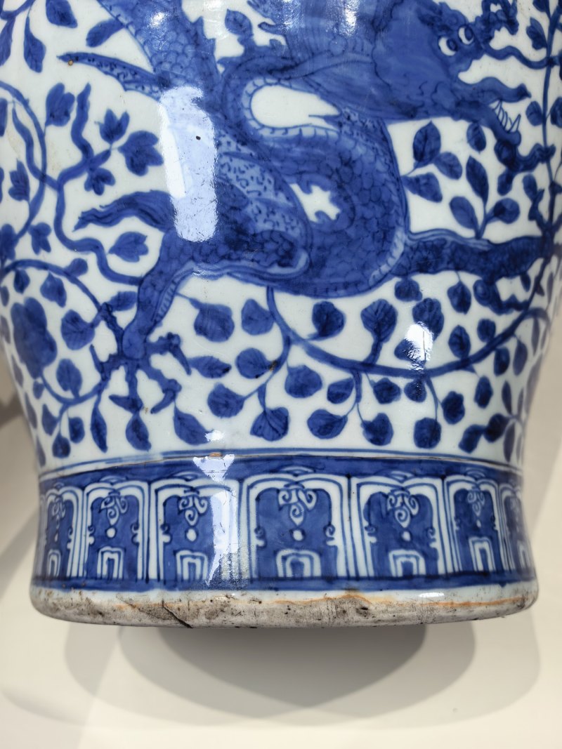 明嘉靖 青花龙纹罐 - 图12
