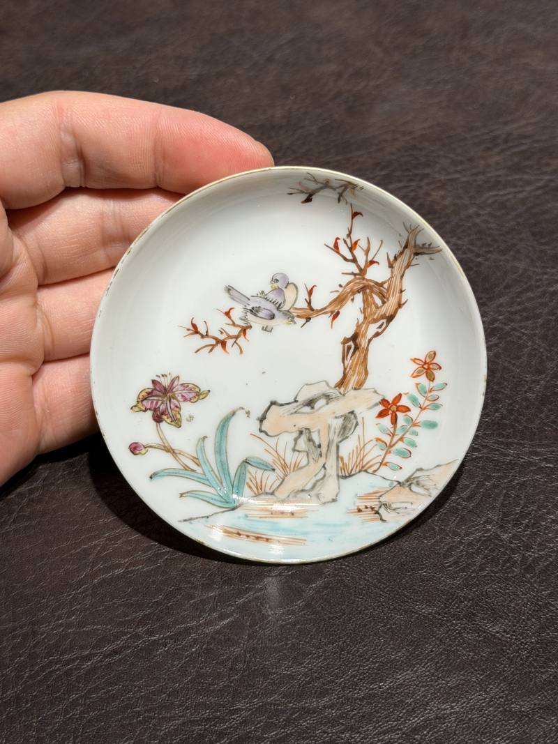 清乾隆 粉彩花鸟纹茶具一套25件 - 图80