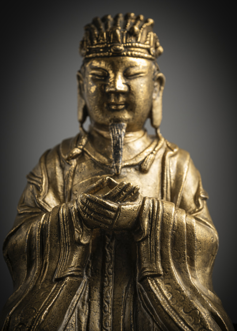 A BRONZE FIGURE OF A DIGNITARY - 图5