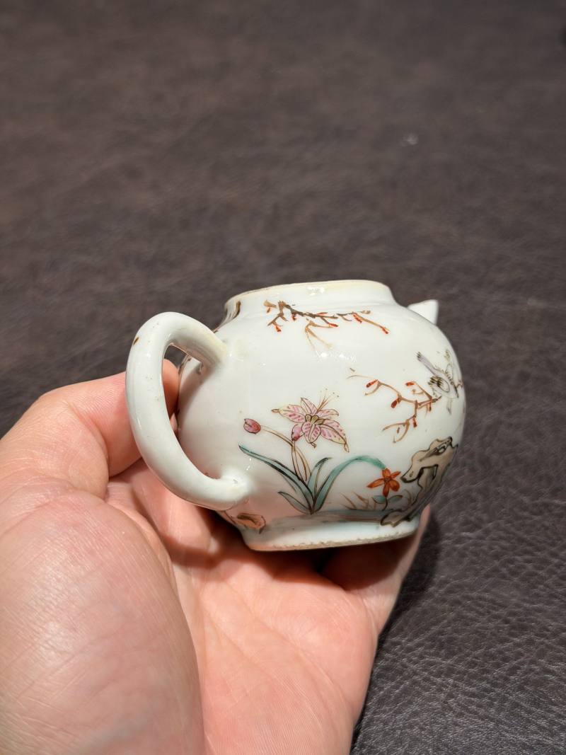 清乾隆 粉彩花鸟纹茶具一套25件 - 图47