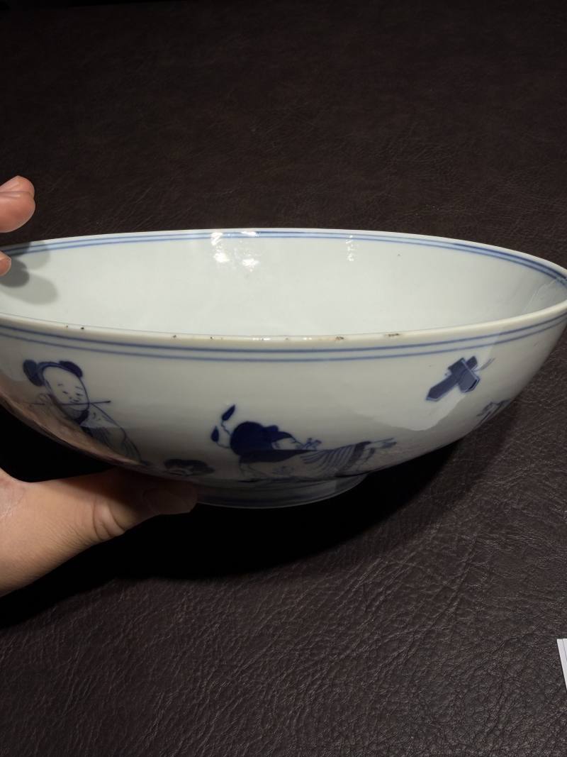 清光绪 青花八仙人物纹大碗 - 图16