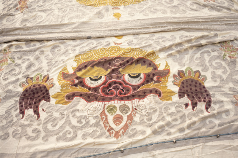 A LARGE APPLIQUÉ COTTON TENT - 图21