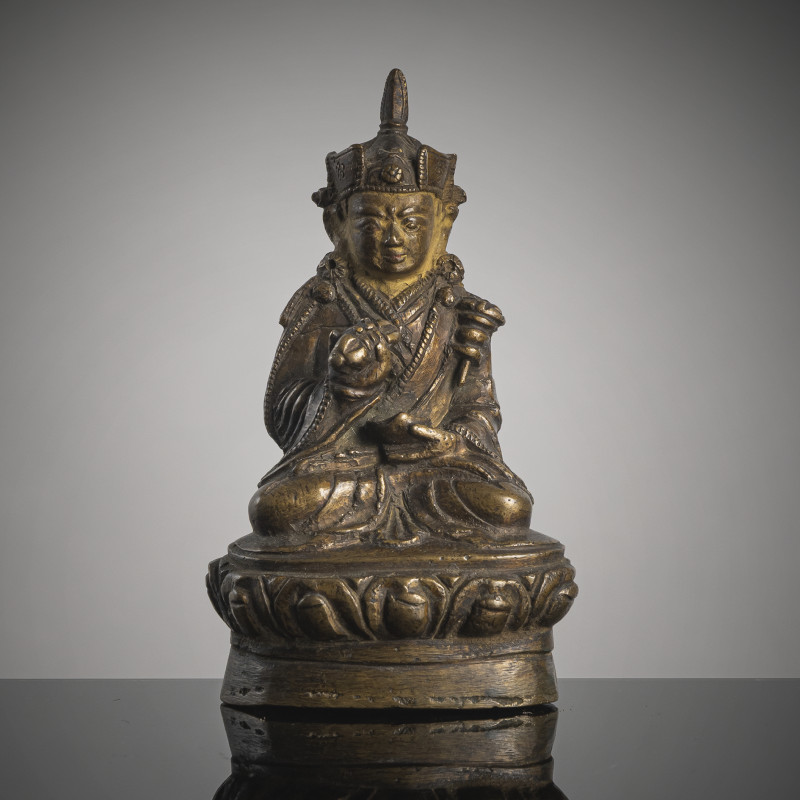 A BRONZE FIGURE OF PADMASAMBHAVA