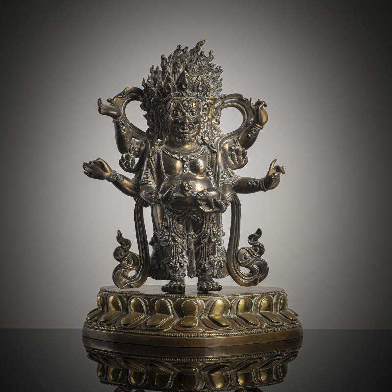 A BRONZE TANTRIC DIVINITY
